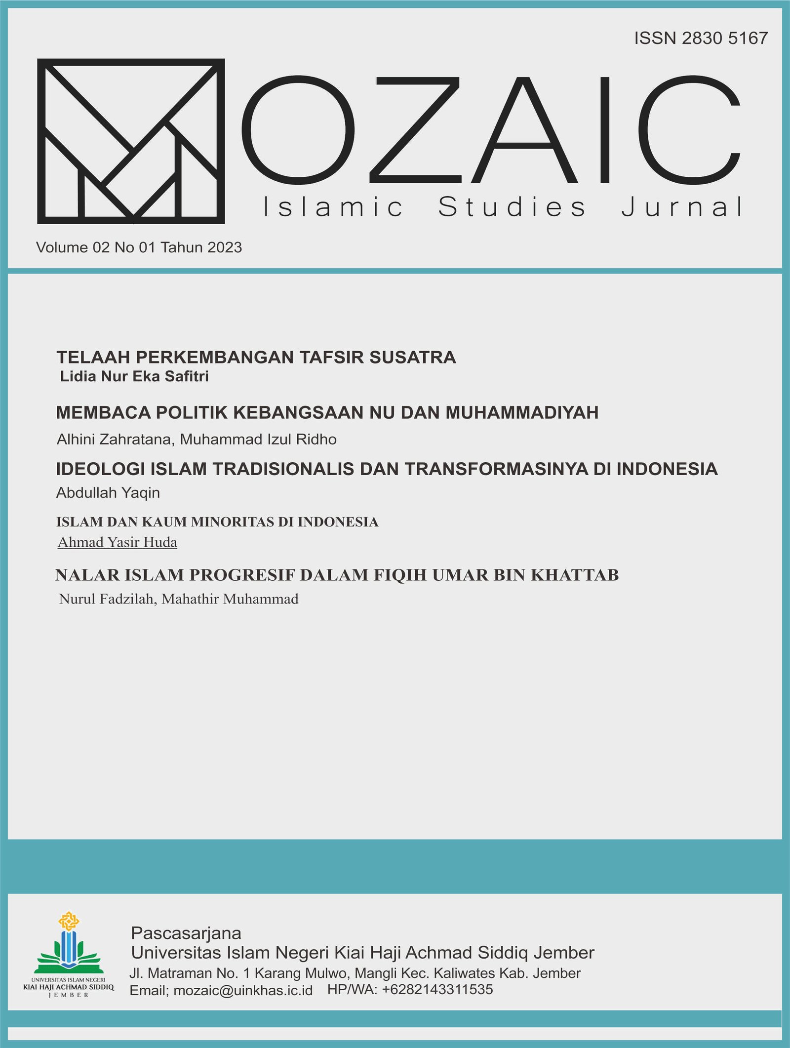 Mozaic: Islamic Studies Journal 